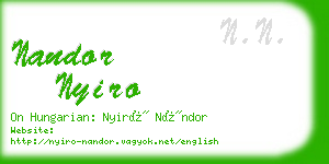 nandor nyiro business card